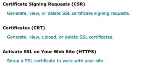 cPanel面板设置SSL证书过程
