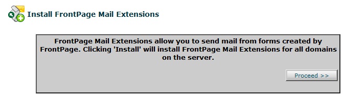 whm安装FrontPage邮件扩展图示