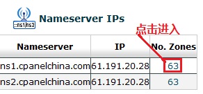 whm管理解析服务器IP图示