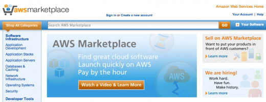 亚马逊推出一站式云商店AWS Marketplace