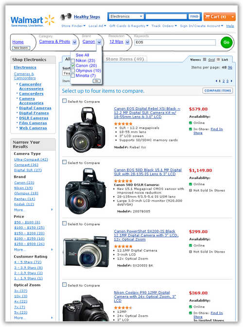 网页设计:超级面包屑的分面查找