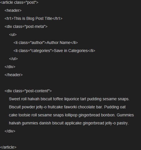 HTML5元素:<Article>和<Section>