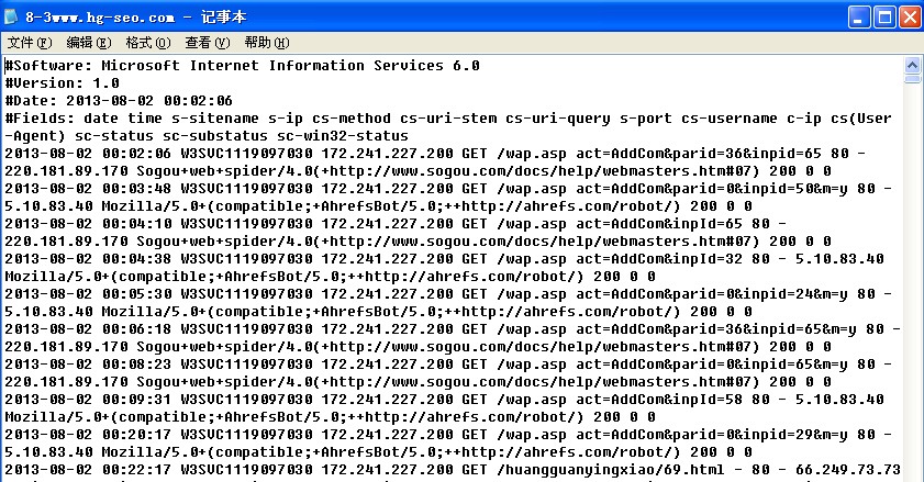 网站日志分析 教你辨别蜘蛛来源