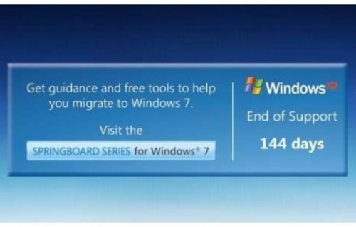 提醒用户升级 微软推XP系统倒计时工具