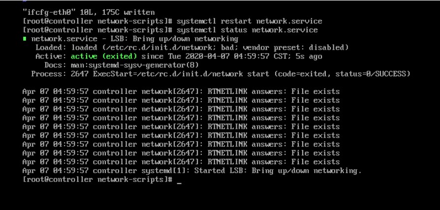 Failed to start LSB: Bring up/down networking报错