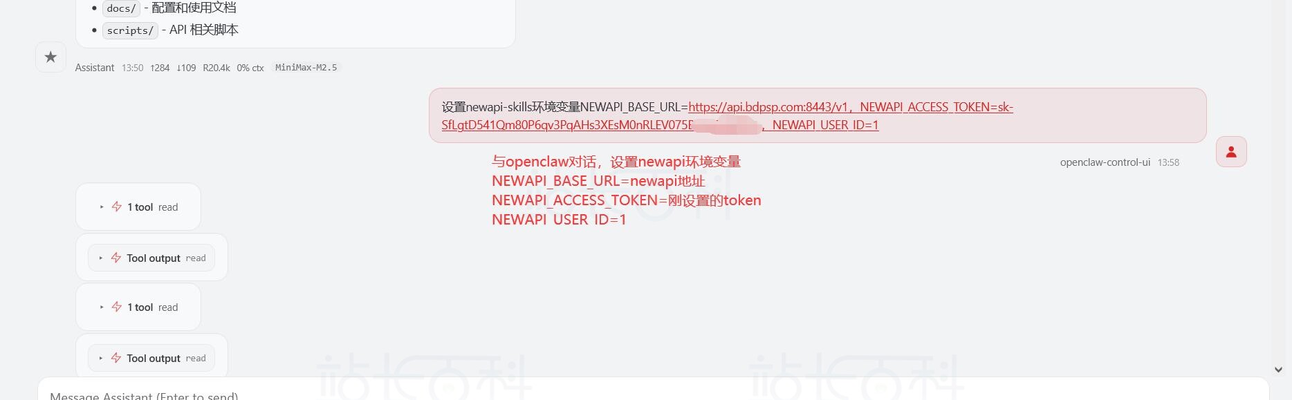 配置 NewAPI Skills 环境变量