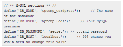 cPanel进行安装WordPress