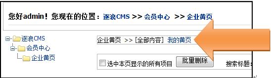 逐浪CMS黄页系统开发流程之效果展示
