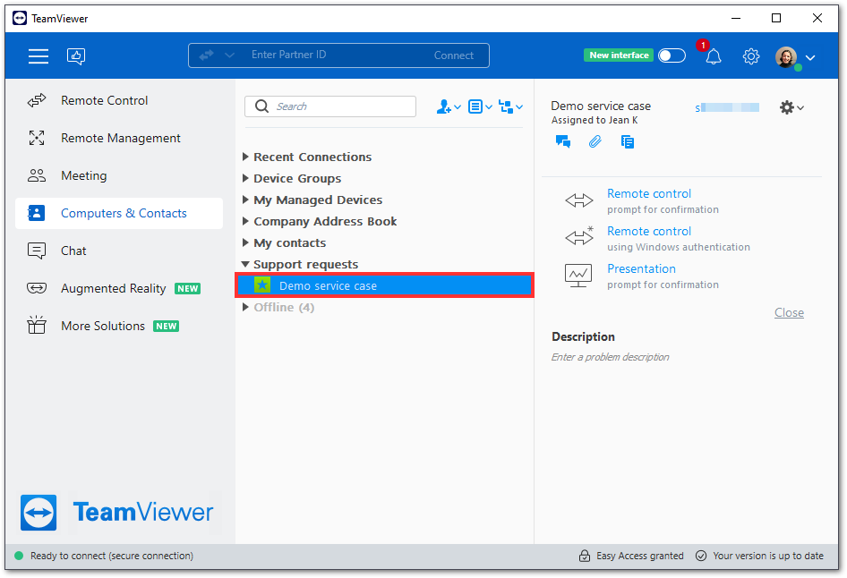 TeamViewer服务事件