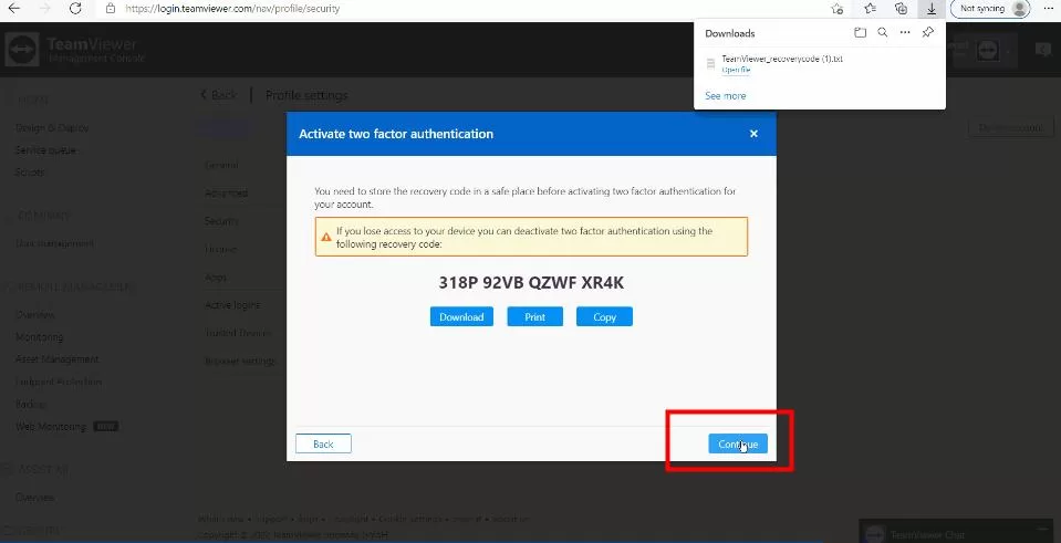 TeamViewer开/关双重认证