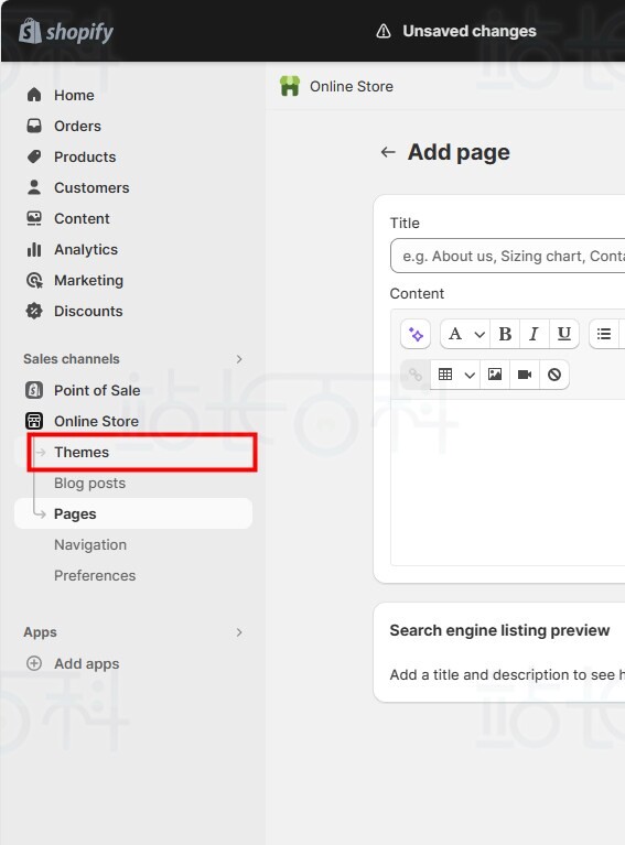 Shopify添加联系我们