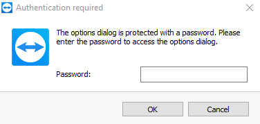 TeamViewer用密码保护选项