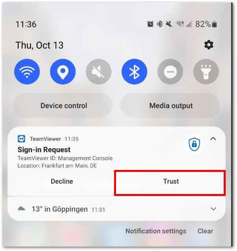 TeamViewer添加信任设备