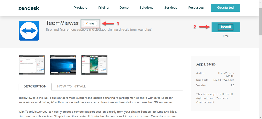 TeamViewer Zendesk集成