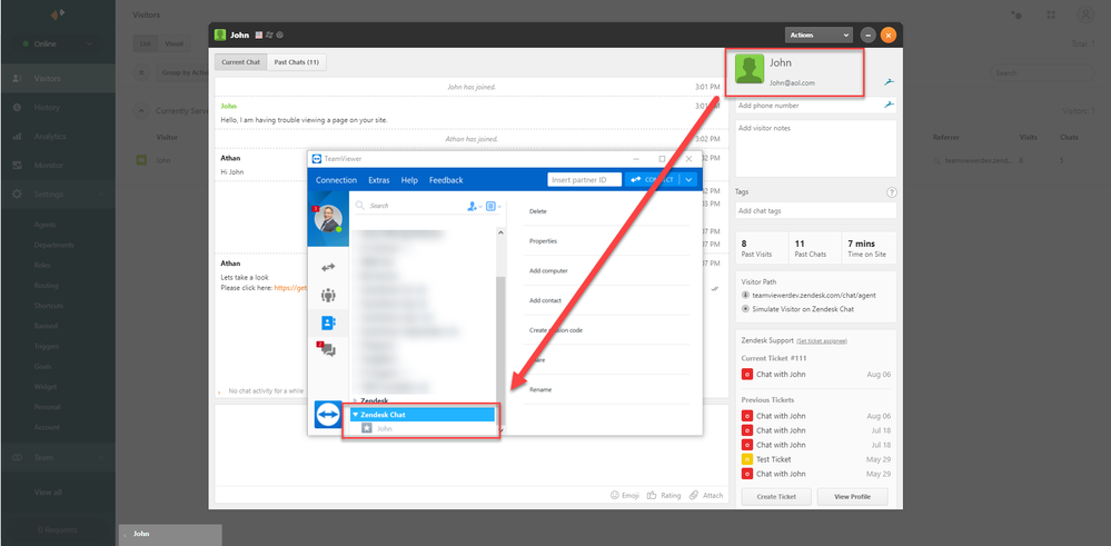 TeamViewer Zendesk集成