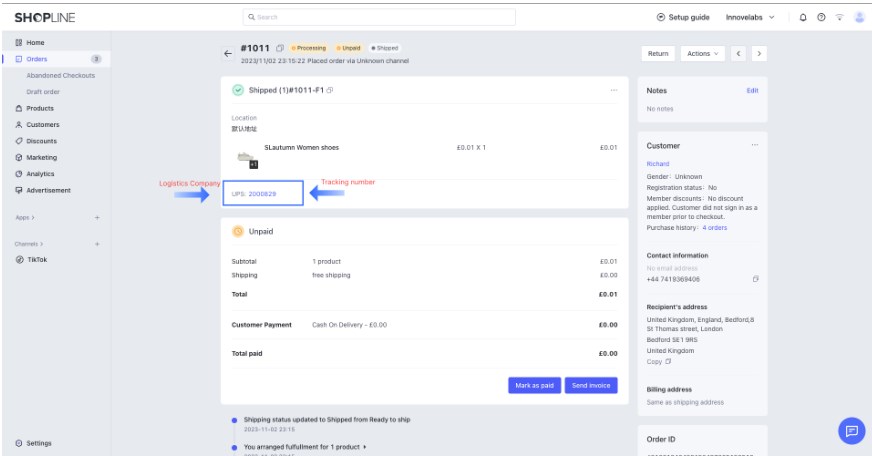 SHOPLINE TikTok商店