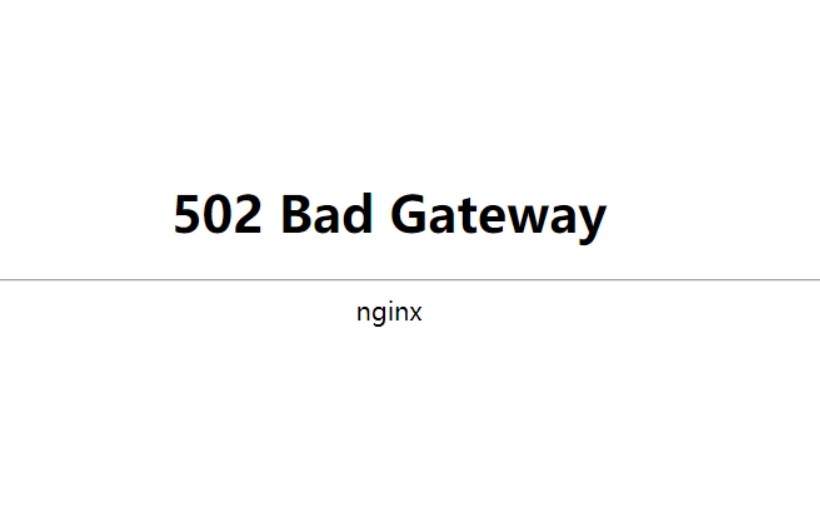 Nginx 502 Bad Gateway