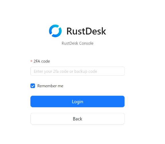 RustDesk Pro双重身份验证