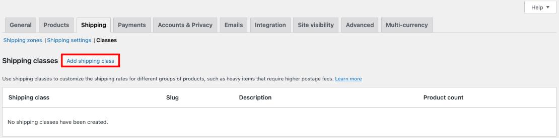 WooCommerce运输配送