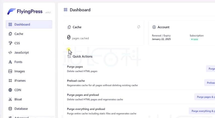 WordPress缓存插件:FlyingPress