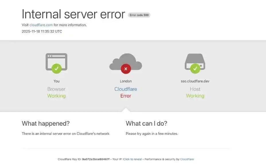 Cloudflare突发中断!快速带你了解网络故障详情