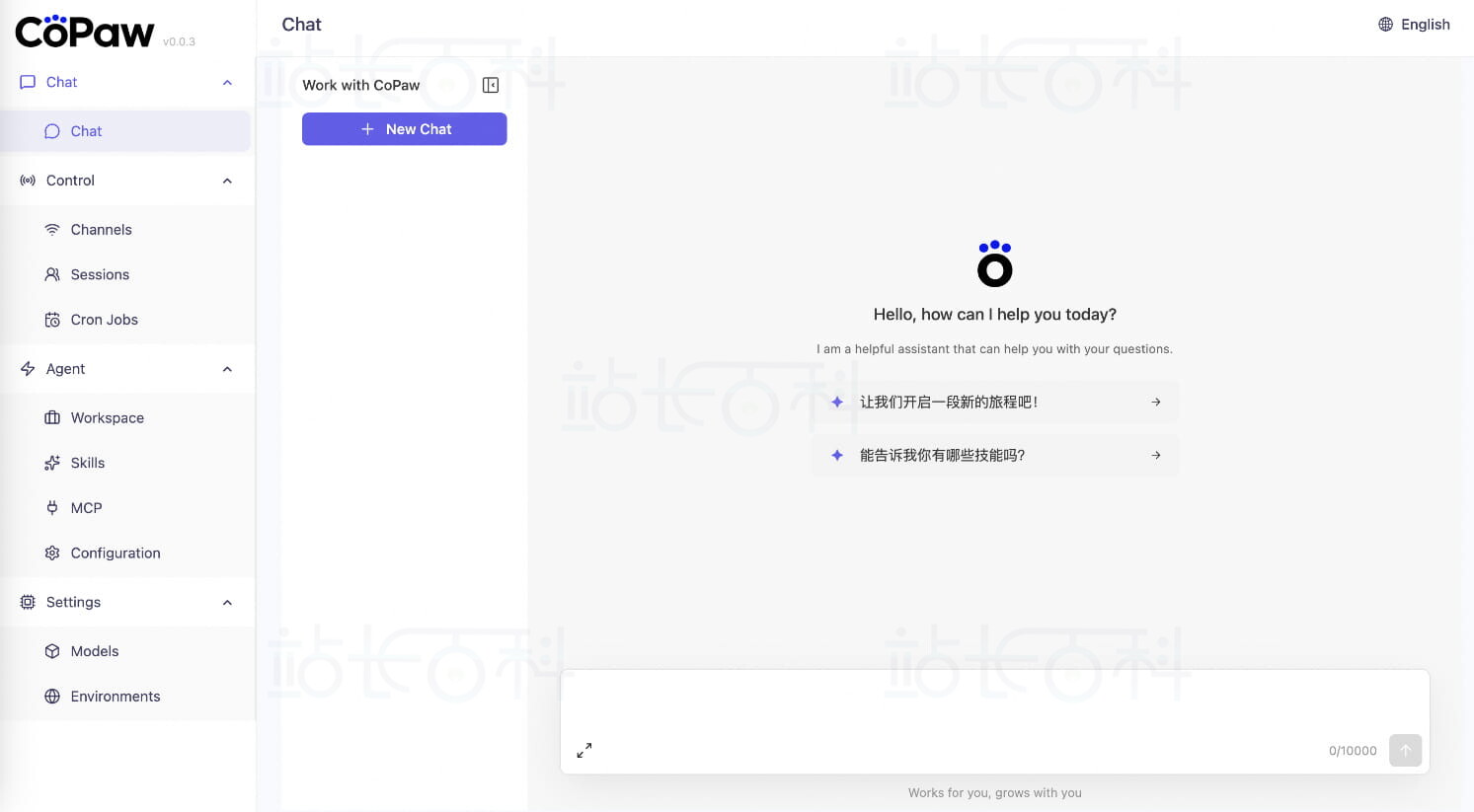 访问CoPaw页面