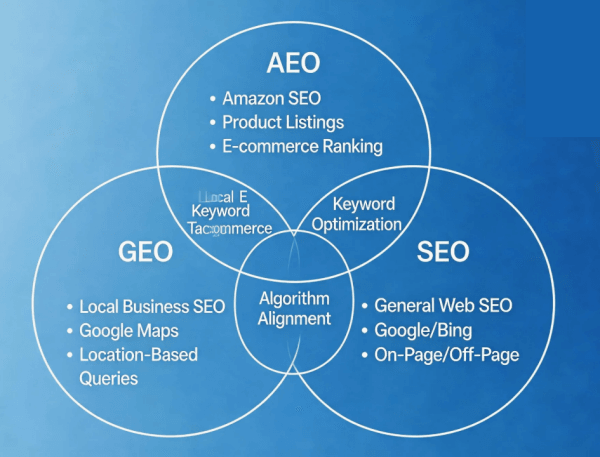 SEO、AEO、GEO