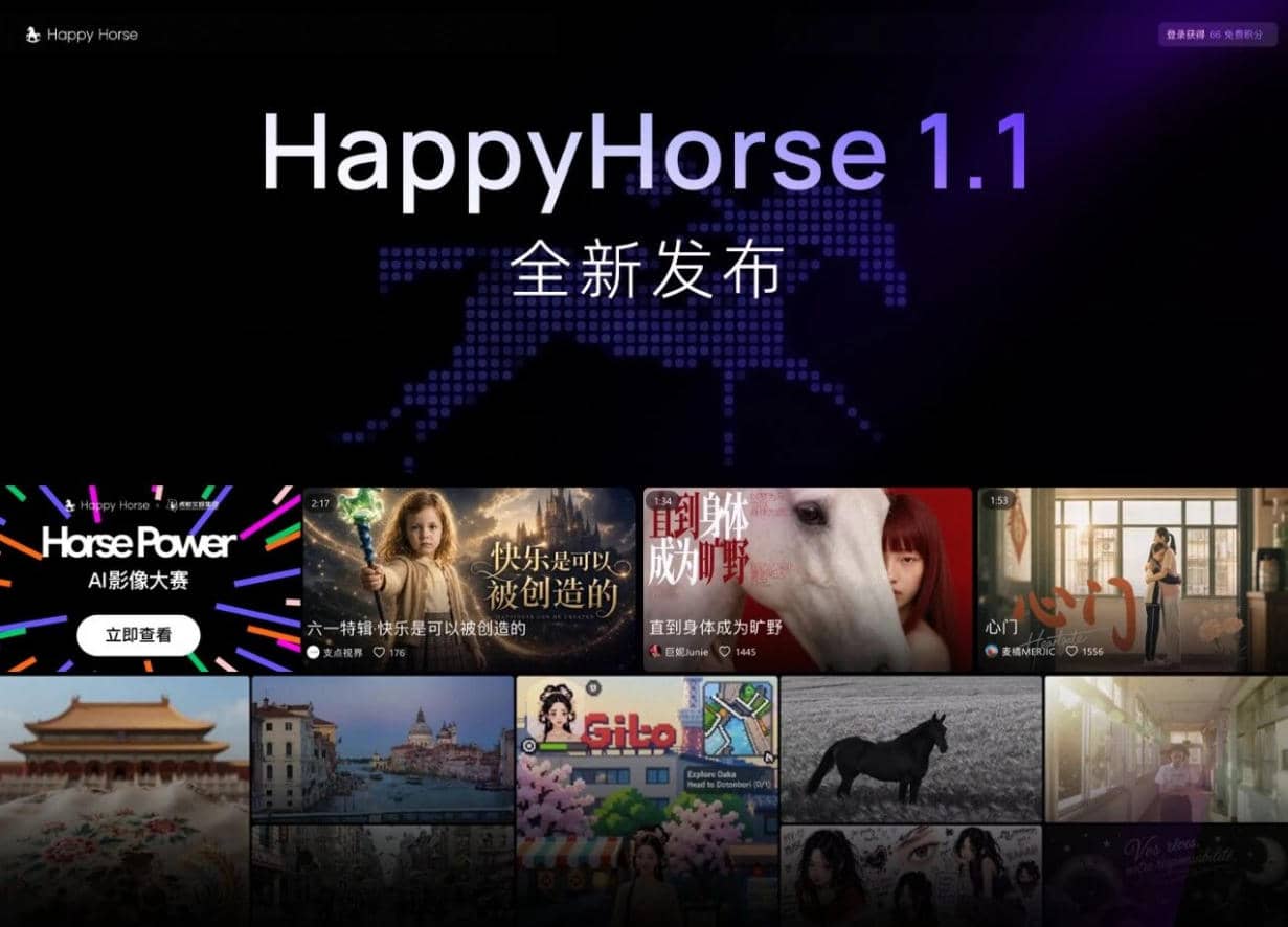 HappyHorse 1.1正式发布:登陆千问云、阿里云百炼,多图参考、音画同步全面升级