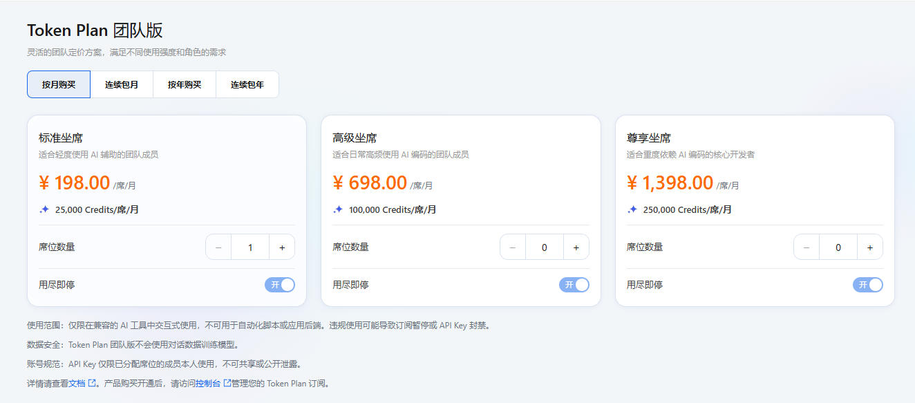 阿里云Token Plan团队版购买指南:按Credits统一计费比API按量调用更省钱