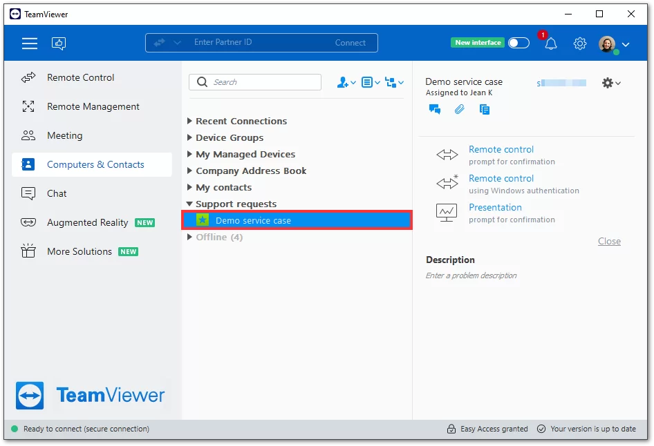 TeamViewer服务事件