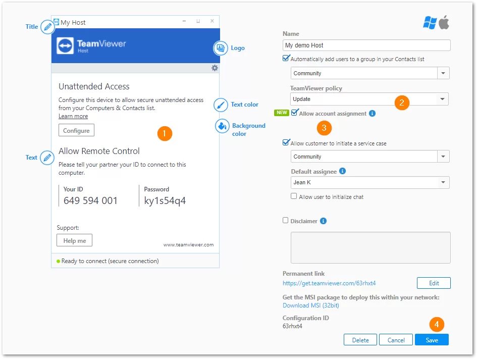 TeamViewer Windows部署
