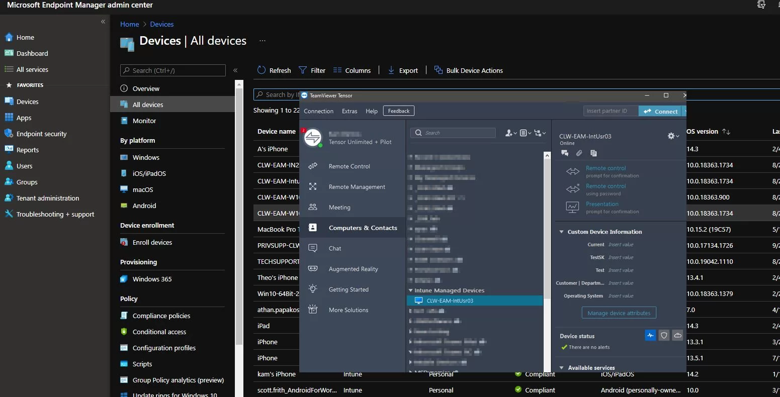 TeamViewer Intune配置