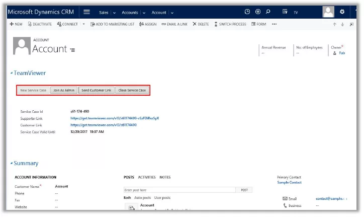 TeamViewer Dynamics集成