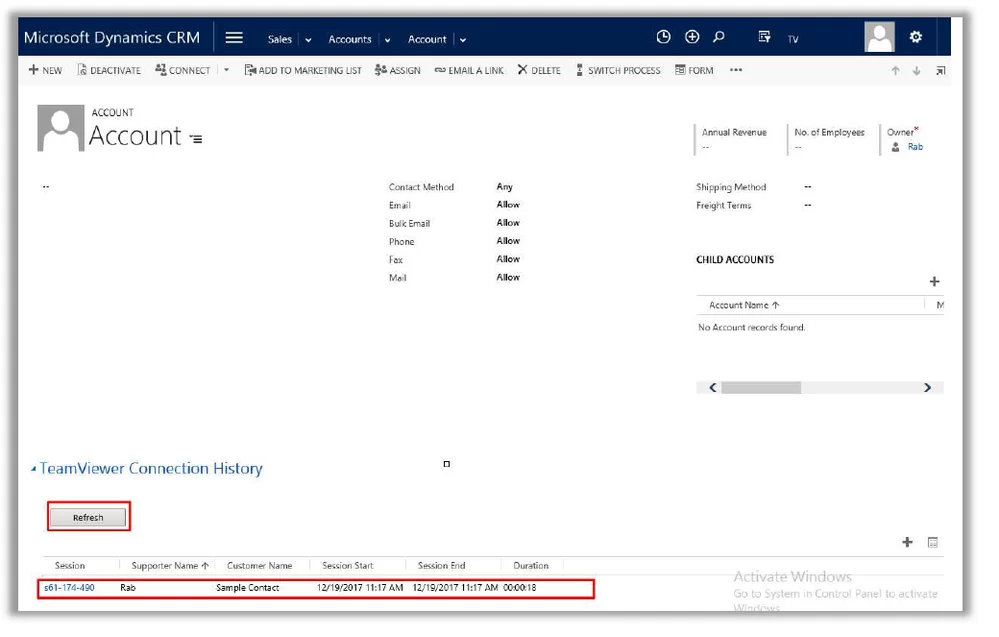 TeamViewer Dynamics集成
