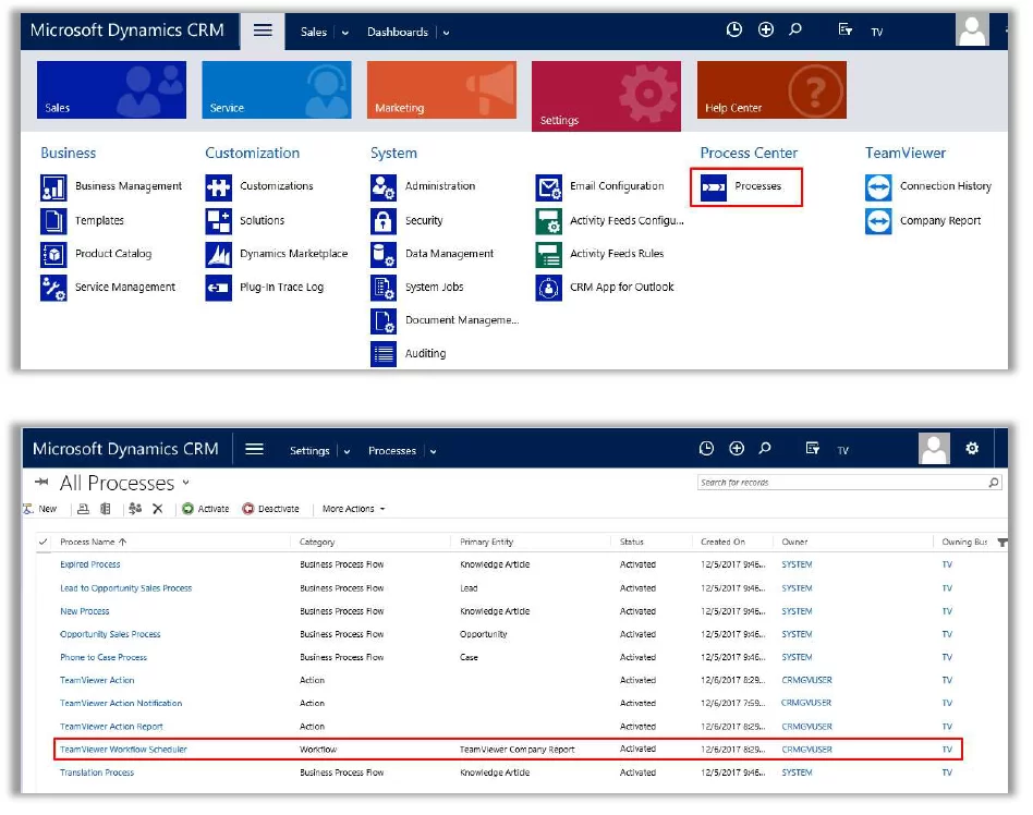 TeamViewer Dynamics集成