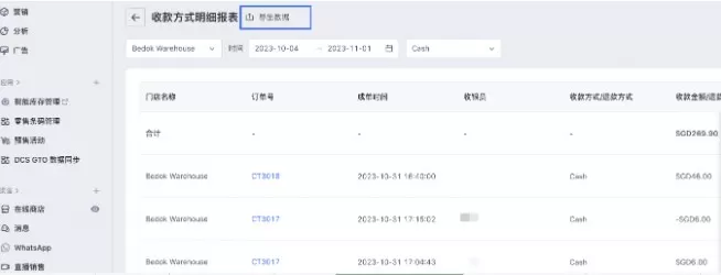 SHOPLINE POS交易报表