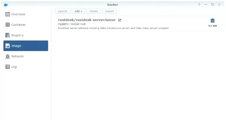 通过DSM6安装RustDesk