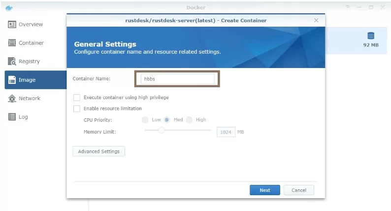 通过DSM6安装RustDesk