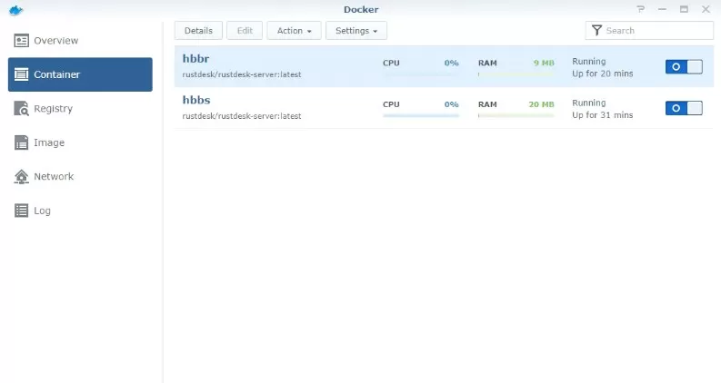通过DSM6安装RustDesk