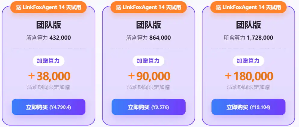 【618大促】LinkFoxAI送高达20万算力福利 附赠14天LinkFoxAgent试用+实用Skills